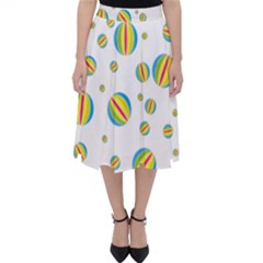 Balloon Ball District Colorful Folding Skater Skirt by BangZart