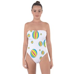 Balloon Ball District Colorful Tie Back One Piece Swimsuit by BangZart