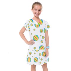 Balloon Ball District Colorful Kids  Drop Waist Dress