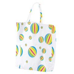 Balloon Ball District Colorful Giant Grocery Zipper Tote by BangZart