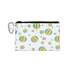 Balloon Ball District Colorful Canvas Cosmetic Bag (small)