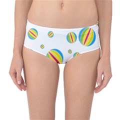 Balloon Ball District Colorful Mid-waist Bikini Bottoms by BangZart