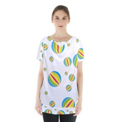 Balloon Ball District Colorful Skirt Hem Sports Top