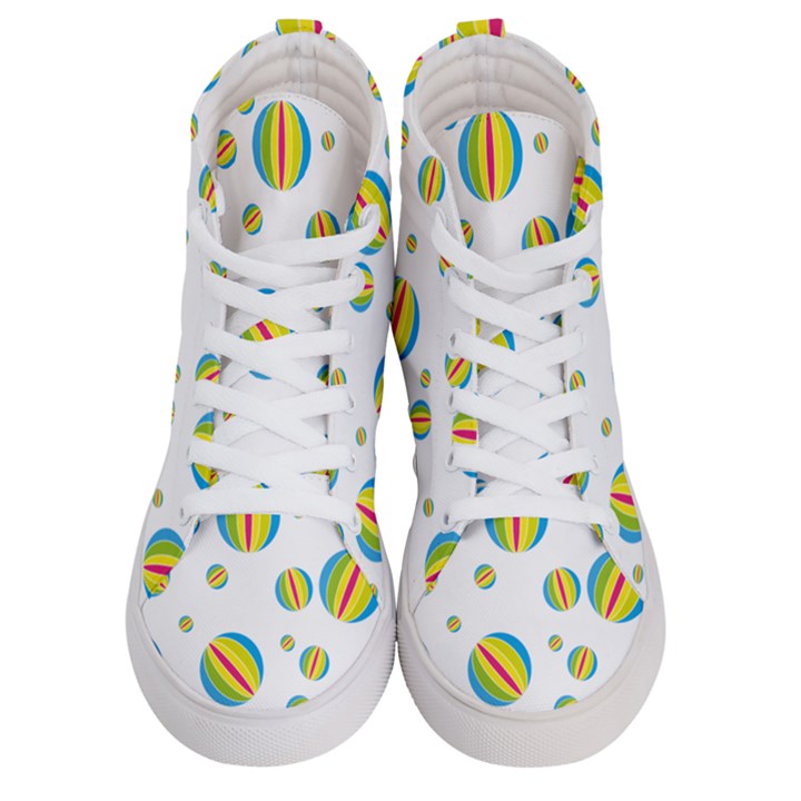 Balloon Ball District Colorful Men s Hi-Top Skate Sneakers