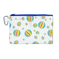 Balloon Ball District Colorful Canvas Cosmetic Bag (large)