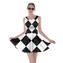 Grid Domino Bank And Black Skater Dress