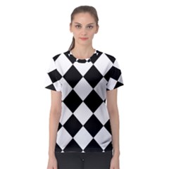 Grid Domino Bank And Black Women s Sport Mesh Tee