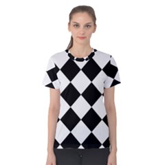 Grid Domino Bank And Black Women s Cotton Tee