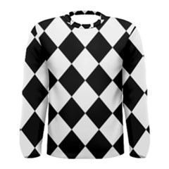 Grid Domino Bank And Black Men s Long Sleeve Tee