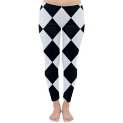 Grid Domino Bank And Black Classic Winter Leggings