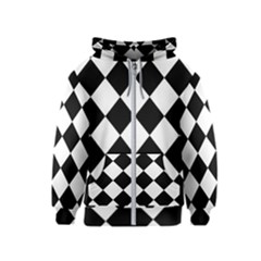 Grid Domino Bank And Black Kids  Zipper Hoodie