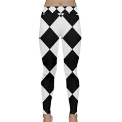 Grid Domino Bank And Black Classic Yoga Leggings