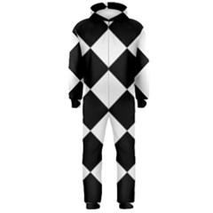 Grid Domino Bank And Black Hooded Jumpsuit (Men) 