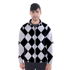 Grid Domino Bank And Black Wind Breaker (Men)