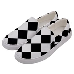 Grid Domino Bank And Black Men s Canvas Slip Ons