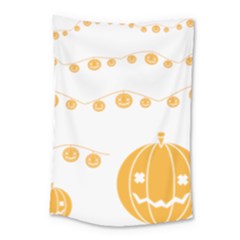 Pumpkin Halloween Deco Garland Small Tapestry by BangZart