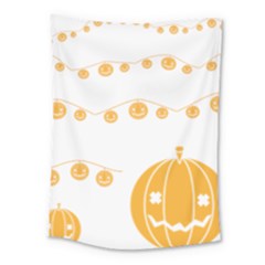 Pumpkin Halloween Deco Garland Medium Tapestry by BangZart