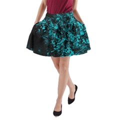 Blue Splash A-line Pocket Skirt by berwies