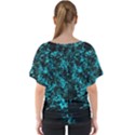 Blue Splash V-Neck Dolman Drape Top View2