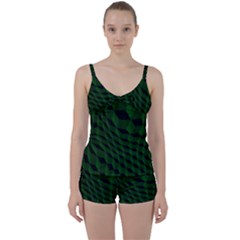 Pattern Dark Texture Background Tie Front Two Piece Tankini