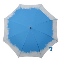 Sky Blue Blue Sky Clouds Day Hook Handle Umbrellas (small) by BangZart