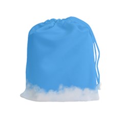 Sky Blue Blue Sky Clouds Day Drawstring Pouches (extra Large) by BangZart