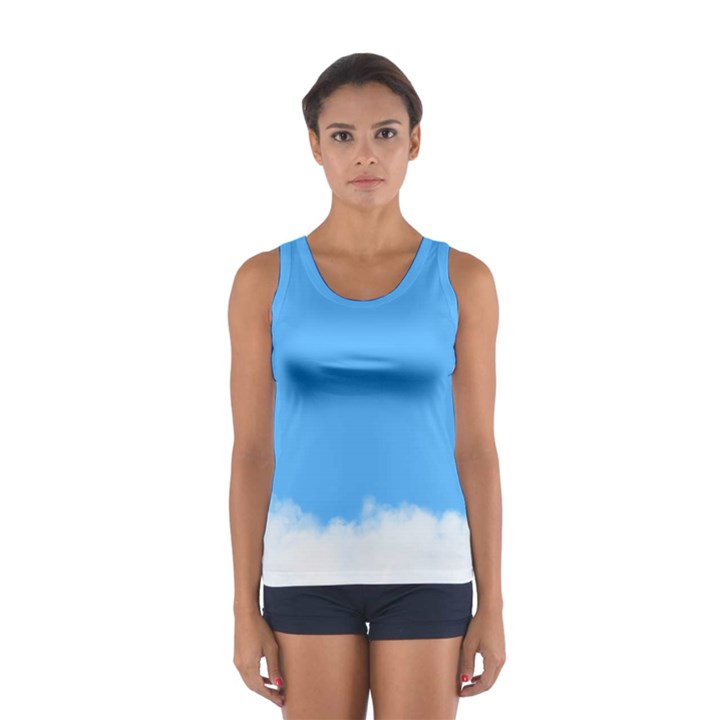 Sky Blue Blue Sky Clouds Day Sport Tank Top 