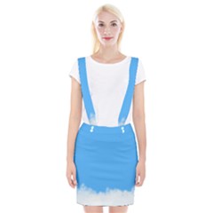 Sky Blue Blue Sky Clouds Day Braces Suspender Skirt by BangZart