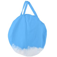 Sky Blue Blue Sky Clouds Day Giant Round Zipper Tote