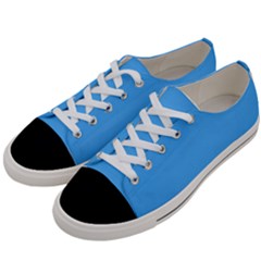 Sky Blue Blue Sky Clouds Day Women s Low Top Canvas Sneakers