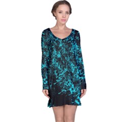 Blue Splash Long Sleeve Nightdress by berwies