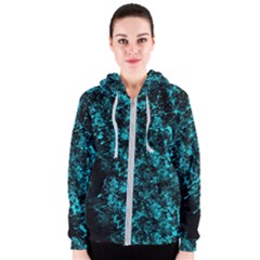 Blue Splash Women s Zipper Hoodie