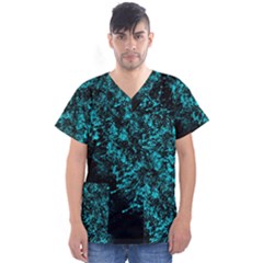 Blue Splash Men s V-neck Scrub Top