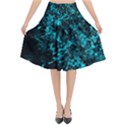 Blue Splash Flared Midi Skirt View1