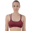 Abstract Background Red Black Line Them Up Sports Bra View1