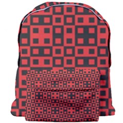 Abstract Background Red Black Giant Full Print Backpack