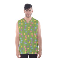 Balloon Grass Party Green Purple Men s Basketball Tank Top by BangZart