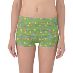 Balloon Grass Party Green Purple Reversible Boyleg Bikini Bottoms by BangZart