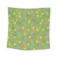 Balloon Grass Party Green Purple Square Tapestry (small) by BangZart