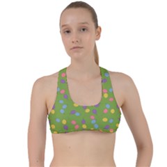 Balloon Grass Party Green Purple Criss Cross Racerback Sports Bra by BangZart