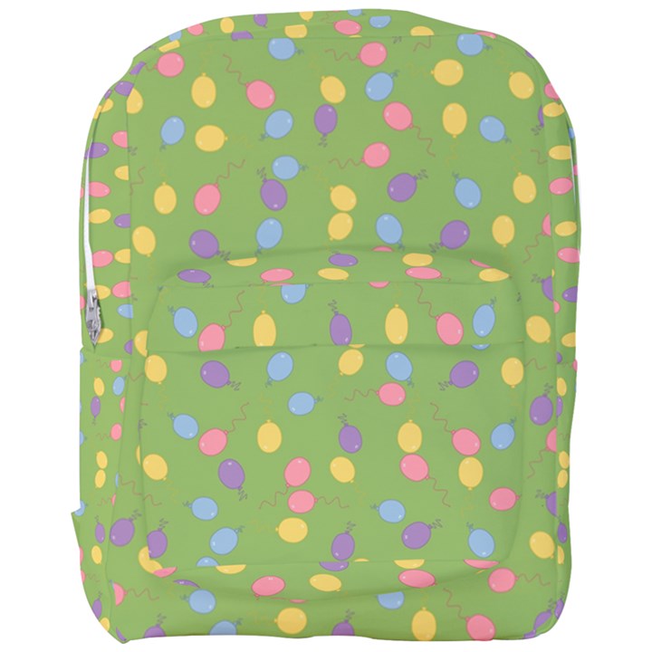 Balloon Grass Party Green Purple Full Print Backpack