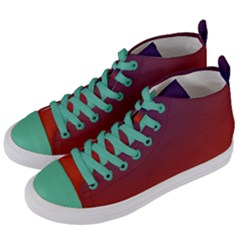 Course Colorful Pattern Abstract Women s Mid-top Canvas Sneakers