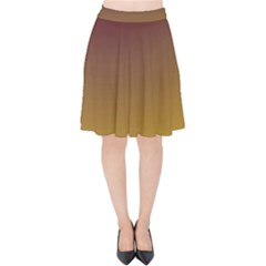 Course Colorful Pattern Abstract Velvet High Waist Skirt