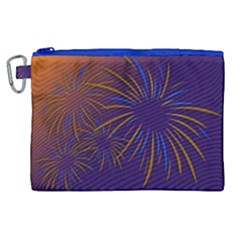 Sylvester New Year S Day Year Party Canvas Cosmetic Bag (xl)