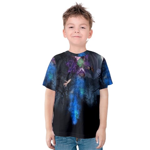 Magical Fantasy Wild Darkness Mist Kids  Cotton Tee by BangZart