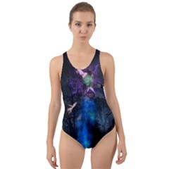 Magical Fantasy Wild Darkness Mist Cut-out Back One Piece Swimsuit