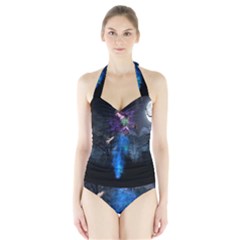 Magical Fantasy Wild Darkness Mist Halter Swimsuit by BangZart