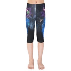 Magical Fantasy Wild Darkness Mist Kids  Capri Leggings  by BangZart