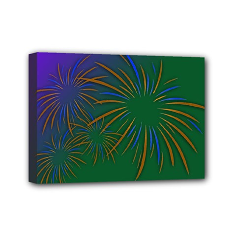 Sylvester New Year S Day Year Party Mini Canvas 7  X 5  by BangZart