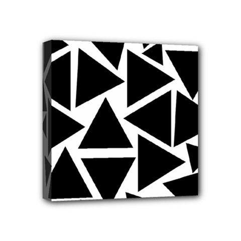 Template Black Triangle Mini Canvas 4  X 4  by BangZart